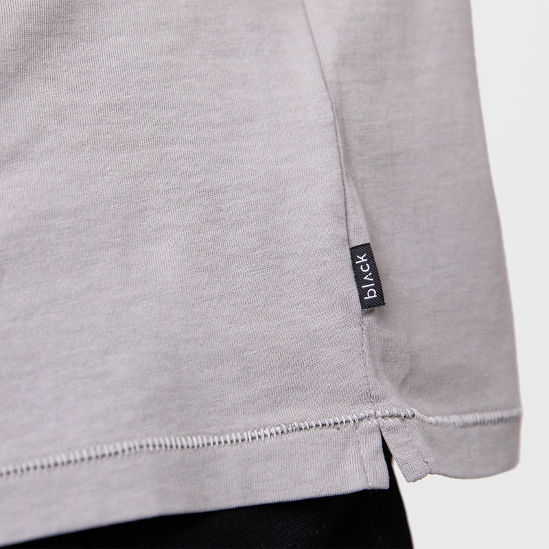 ORGANIC COTTON  TEE GREY  BLACK BUBBA - 5