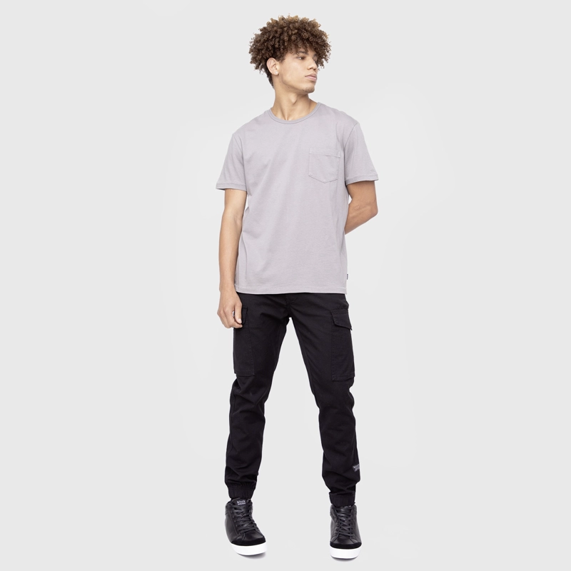 ORGANIC COTTON  TEE GREY  BLACK BUBBA - 6