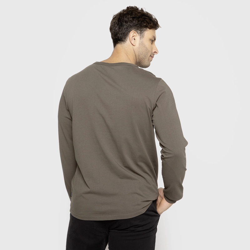 POLERA MANGA LARGA GARMENT DYE MOKKA BLACK BUBBA - 2
