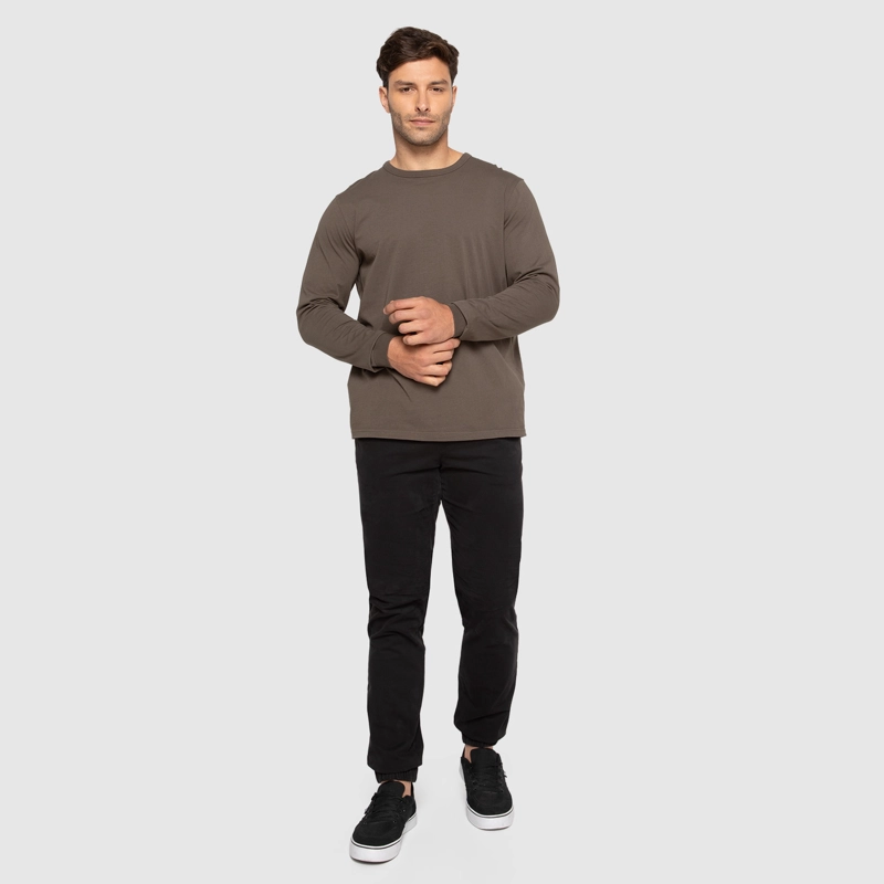 POLERA MANGA LARGA GARMENT DYE MOKKA BLACK BUBBA - 5