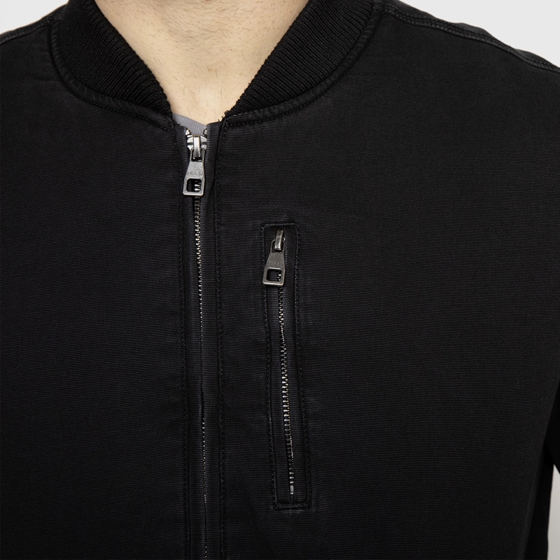 CHAQUETA BOMBER CANVAS BLACK BLACK BUBBA - 6