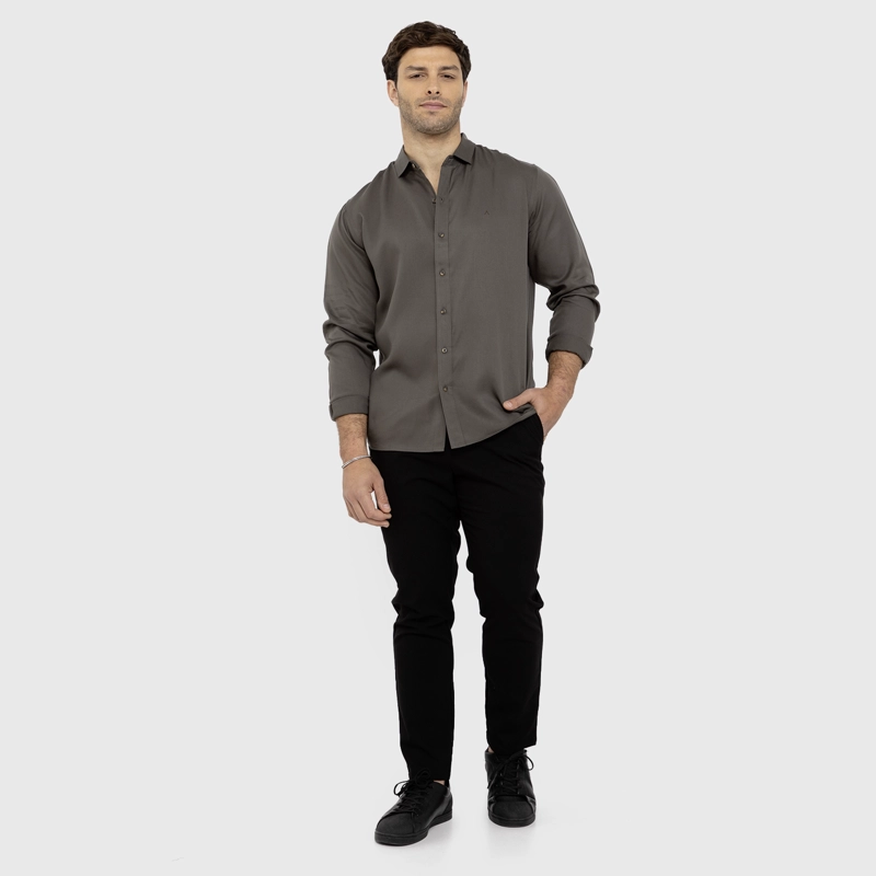 CAMISA SOFT MANGA LARGA MOKA BLACK BUBBA - 6
