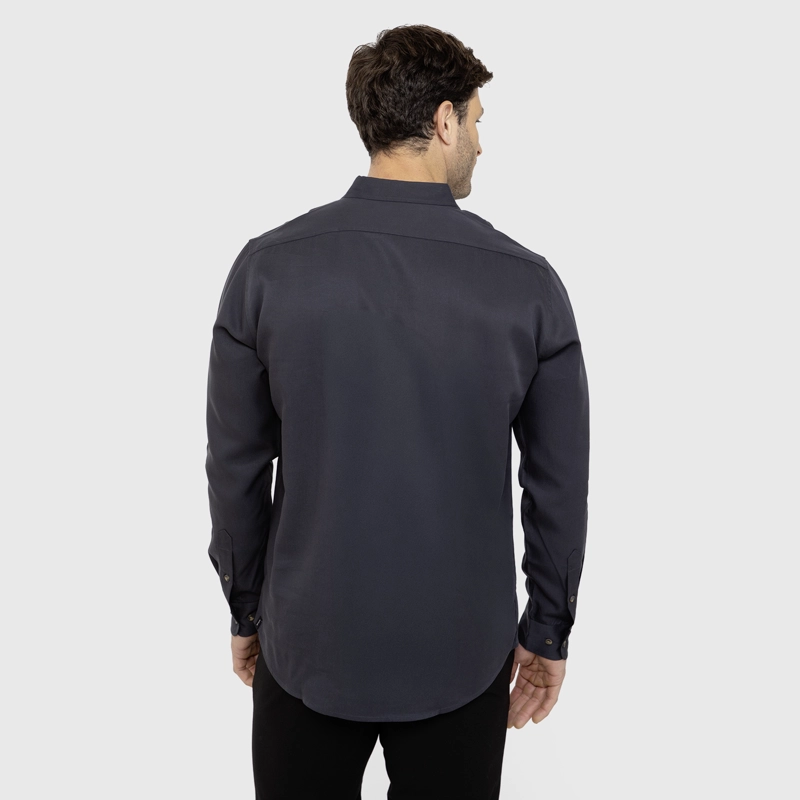 CAMISA SOFT MANGA LARGA DARK GREY BLACK BUBBA - 2