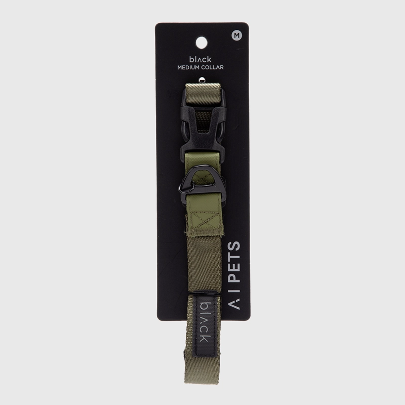 COLLAR PETS COLLECTION MOSS MEDIUM BLACK BUBBA - 4