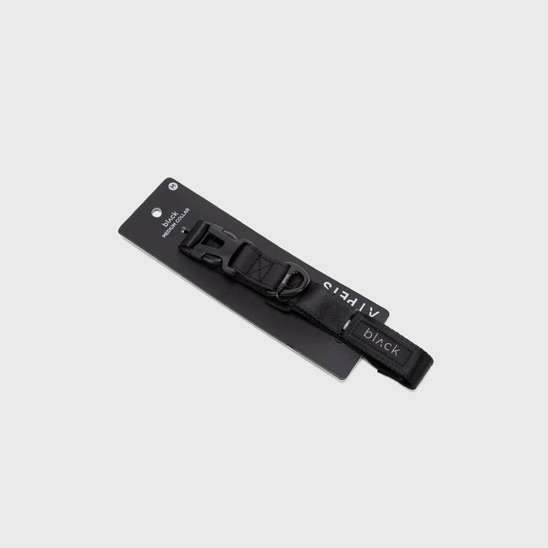 COLLAR PETS COLLECTION BLACK MEDIUM BLACK BUBBA - 5
