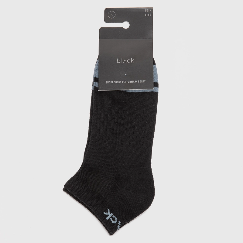 CALCETIN CORTO PERFORMANCE GRIS CLARO BLACK BUBBA - 4