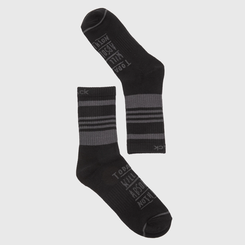 CALCETIN LARGO PERFORMANCE GRIS OSCURO BLACK BUBBA - 3