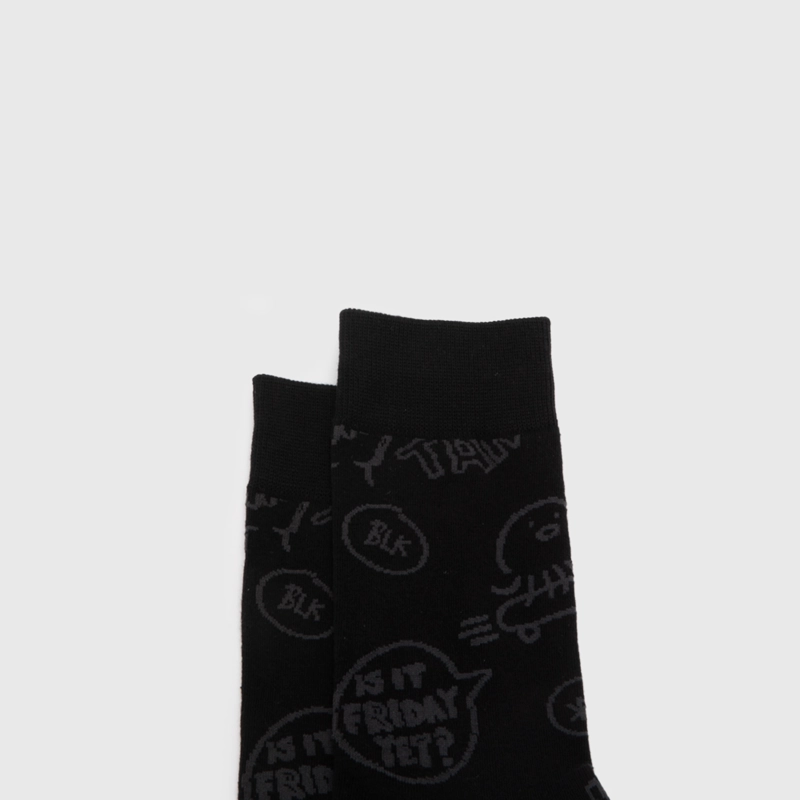 CALCETIN LARGO BLK NEGRO BLACK BUBBA - 2
