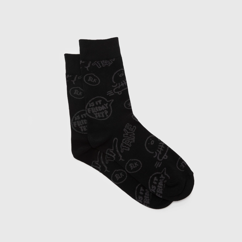 CALCETIN LARGO BLK NEGRO BLACK BUBBA - 4