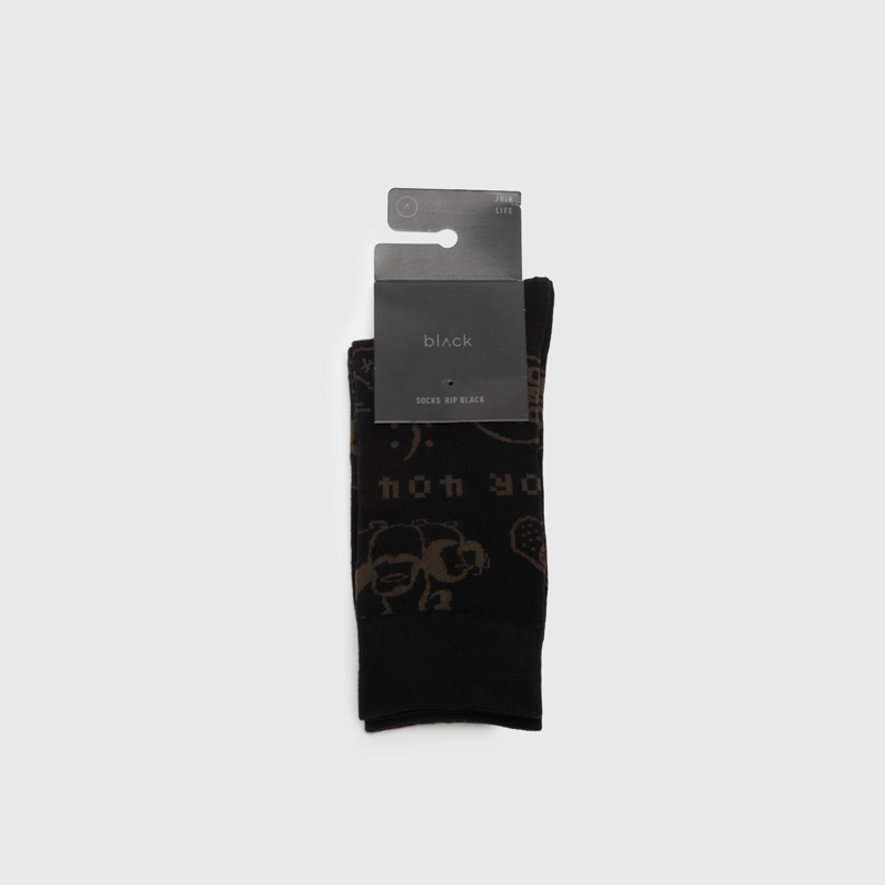 CALCETIN LARGO RIP NEGRO BLACK BUBBA - 3