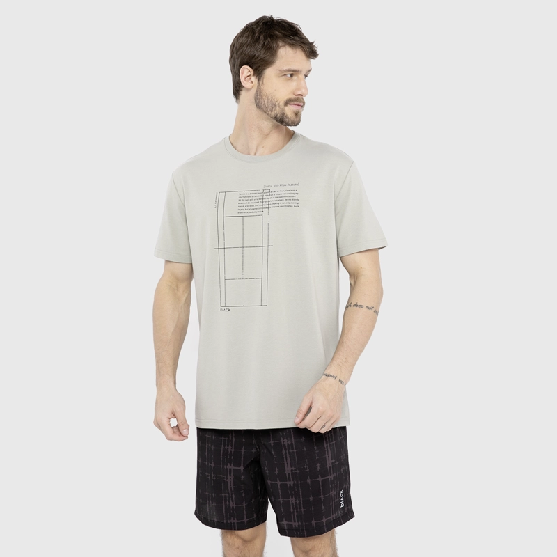 POLERA COURT PERFORMANCE BEIGE BLACK BUBBA - 1