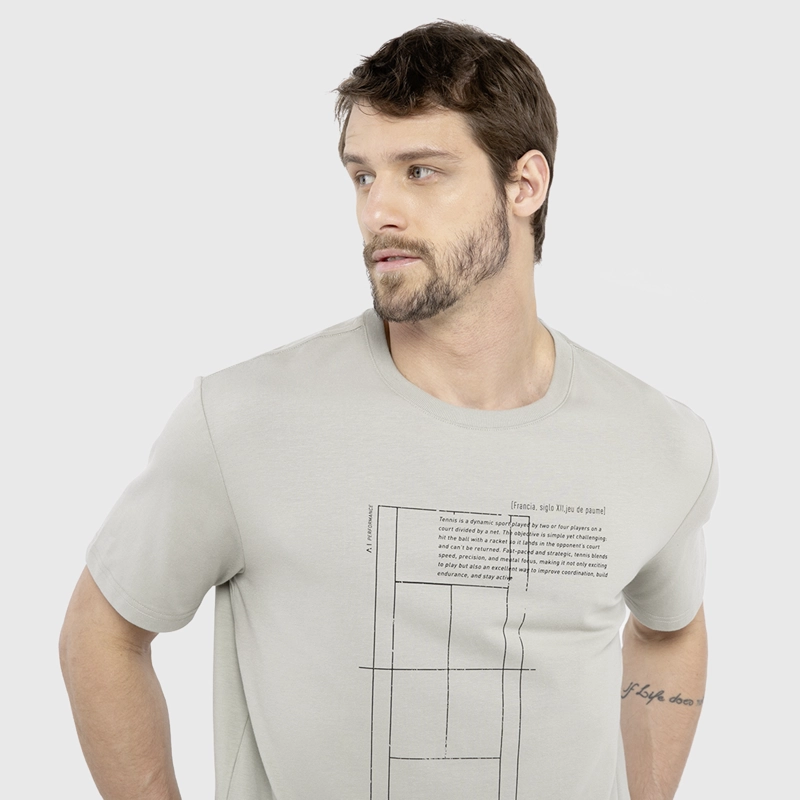 POLERA COURT PERFORMANCE BEIGE BLACK BUBBA - 3