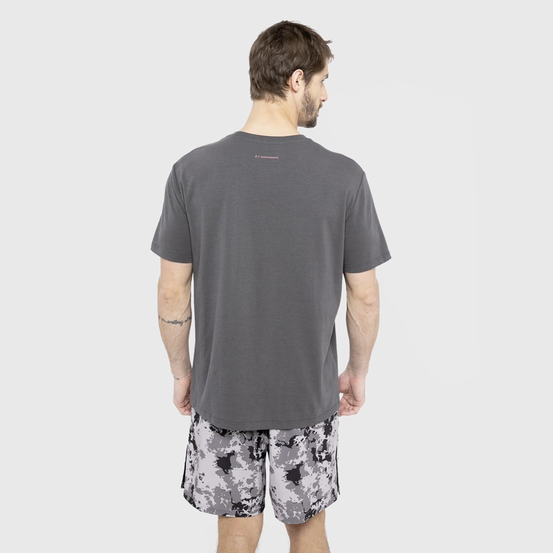POLERA COURT PERFORMANCE GRIS OSCURO BLACK BUBBA - 2