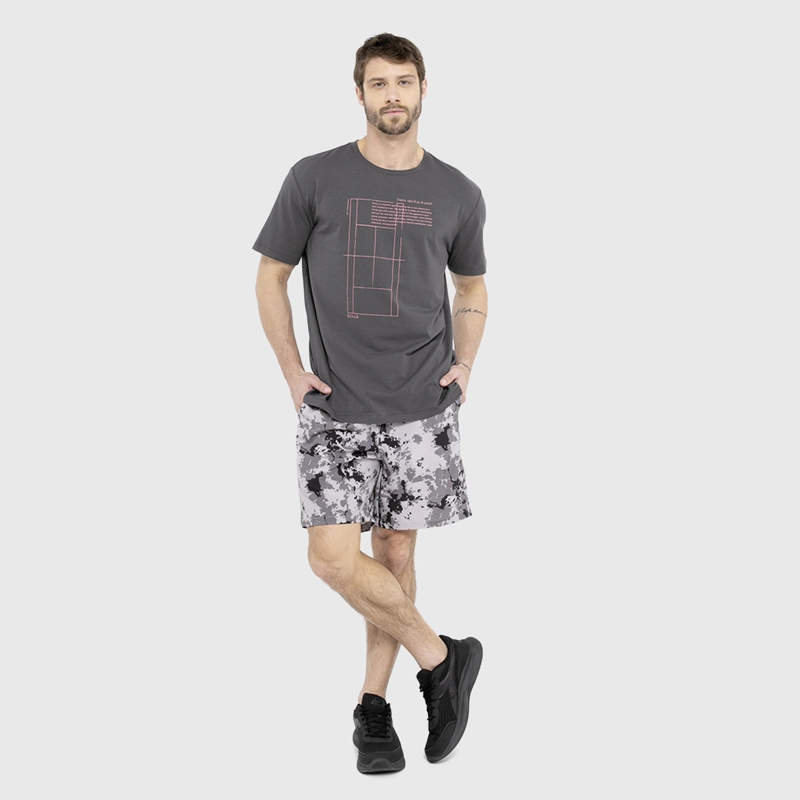POLERA COURT PERFORMANCE GRIS OSCURO BLACK BUBBA - 6