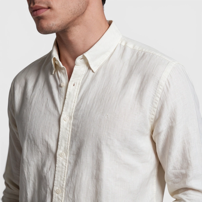 CAMISA LINO MANGA LARGA BLANCA BLACK BUBBA - 4