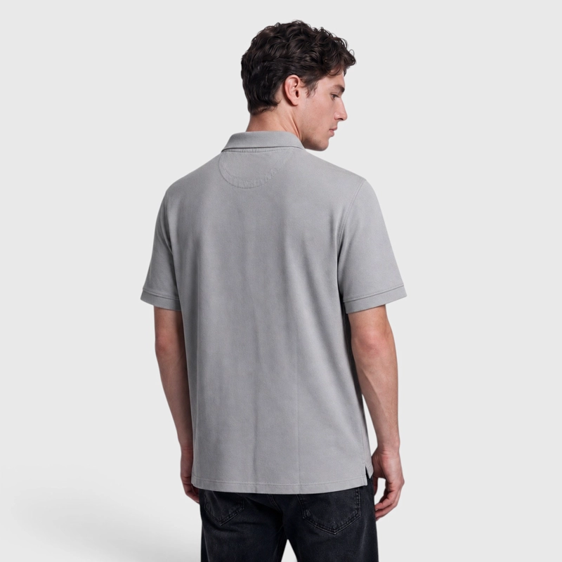 POLERA PIQUE ALGODON GRIS CLARO BLACK BUBBA - 2