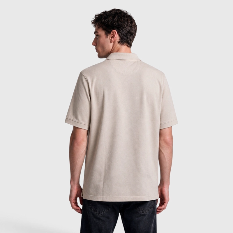 POLERA PIQUE ALGODON BEIGE BLACK BUBBA - 2