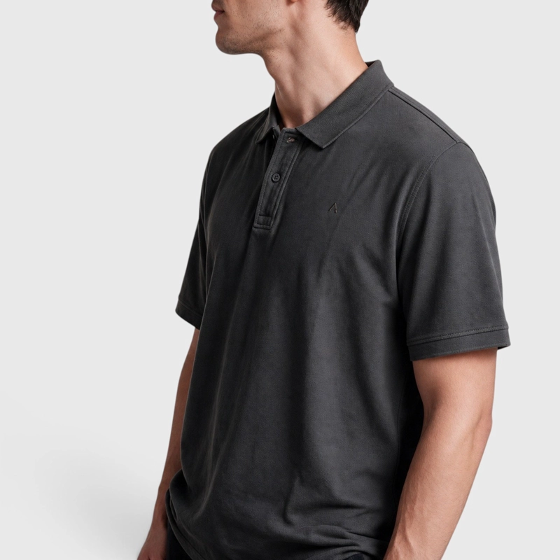 POLERA PIQUE ALGODON GRIS MARENGO BLACK BUBBA - 4