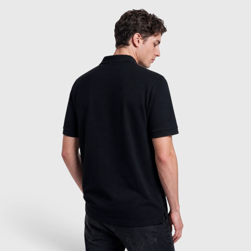POLERA PIQUE ALGODON NEGRA BLACK BUBBA - 2