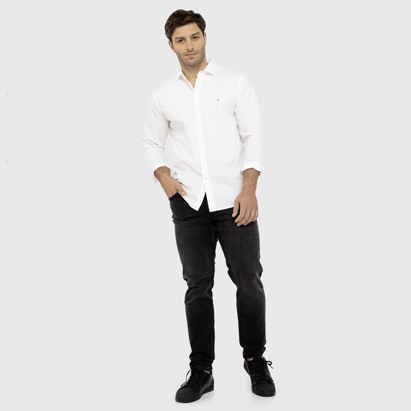 CAMISA DE ALGODON BLANCA BLACK BUBBA - 2