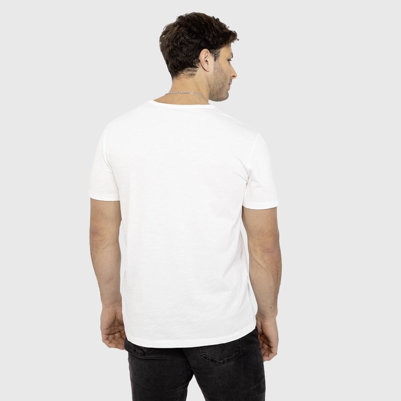 POLERA HENLEY MANGA CORTA BLANCA BLACK BUBBA - 2
