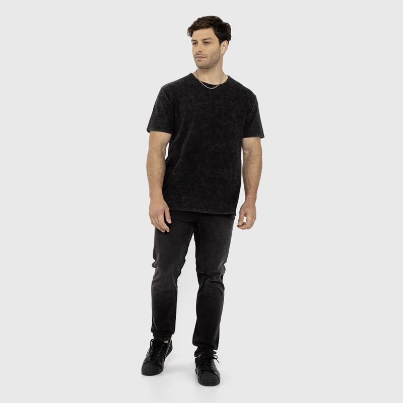 POLERA WAFFLE MANGA CORTA GRIS MARENGO BLACK BUBBA - 5