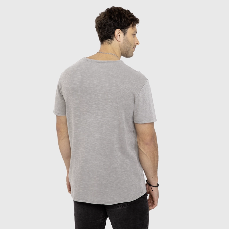 POLERA WAFFLE MANGA CORTA GRIS CLARO BLACK BUBBA - 2
