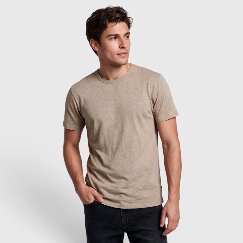 POLERA SLUB COTTON MANGA CORTA ARENA BLACK BUBBA - 1
