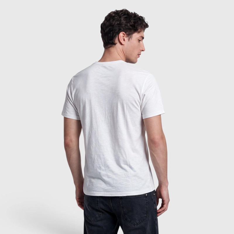 POLERA SLUB COTTON MANGA CORTA BLANCA BLACK BUBBA - 2