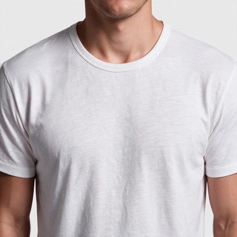 POLERA SLUB COTTON MANGA CORTA BLANCA BLACK BUBBA - 5