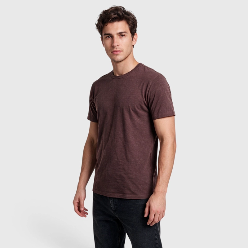 POLERA SLUB COTTON MANGA CORTA BURDEO BLACK BUBBA M