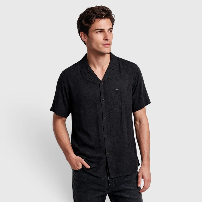 CAMISA VISCOSA SELVA GRIS OSCURO BLACK BUBBA - 1