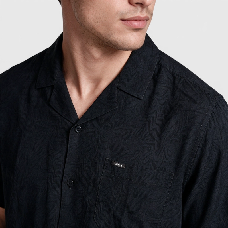 CAMISA VISCOSA SELVA GRIS OSCURO BLACK BUBBA - 3