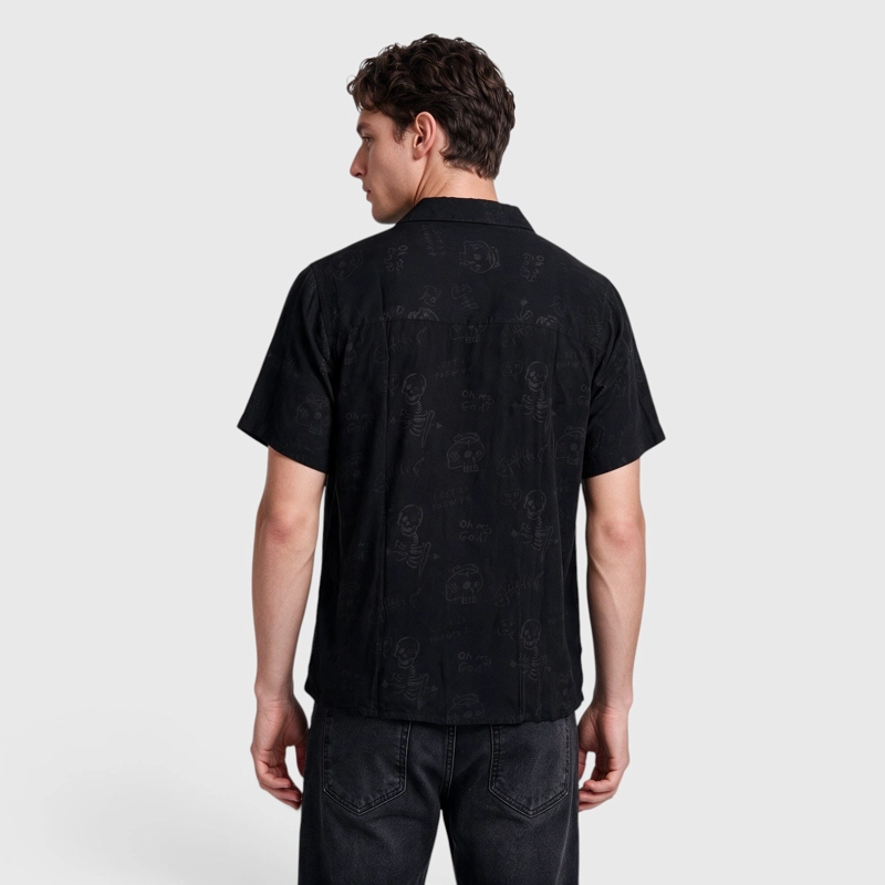 CAMISA VISCOSA FEAR NEGRO BLACK BUBBA - 2