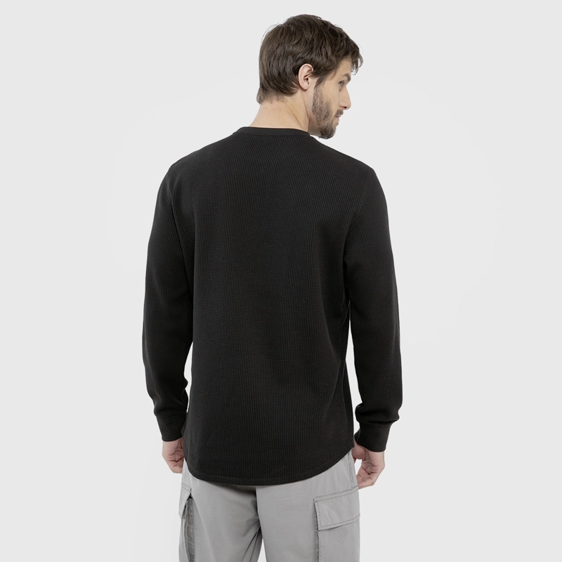POLERON CREWNECK WAFFLE SUMMER COFFEE BLACK BUBBA - 2