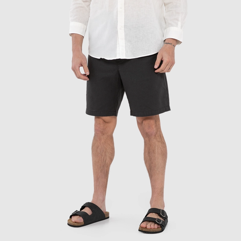 SHORT LINO ALGODON GRIS OSCURO BLACK BUBBA - 3