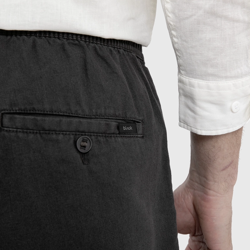 SHORT LINO ALGODON GRIS OSCURO BLACK BUBBA - 5