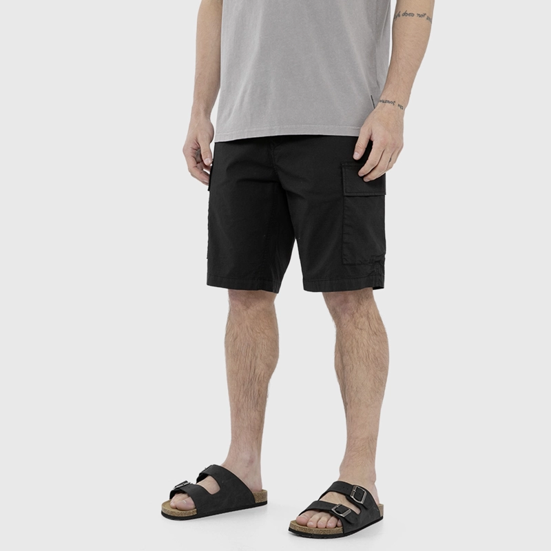 SHORT CARGO RIPSTOP NEGRO BLACK BUBBA - 2