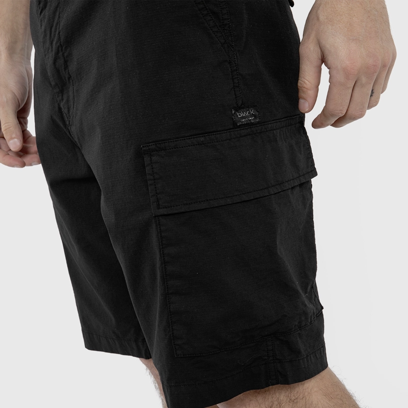 SHORT CARGO RIPSTOP NEGRO BLACK BUBBA - 5