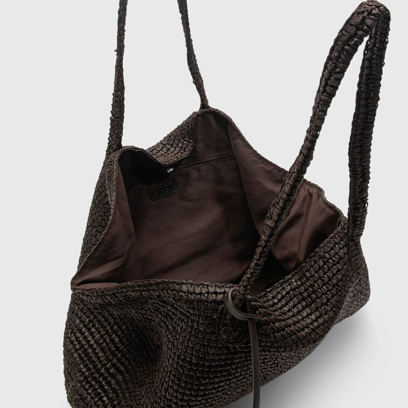 CARTERA TOTE RAFFIA MOKA BLACK BUBBA - 4