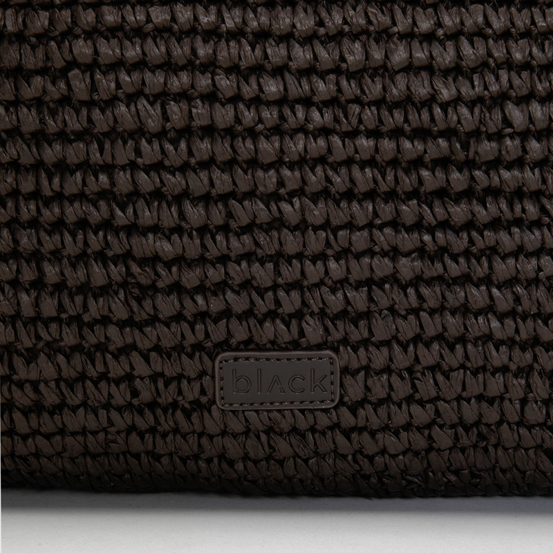 CARTERA TOTE RAFFIA MOKA BLACK BUBBA - 6