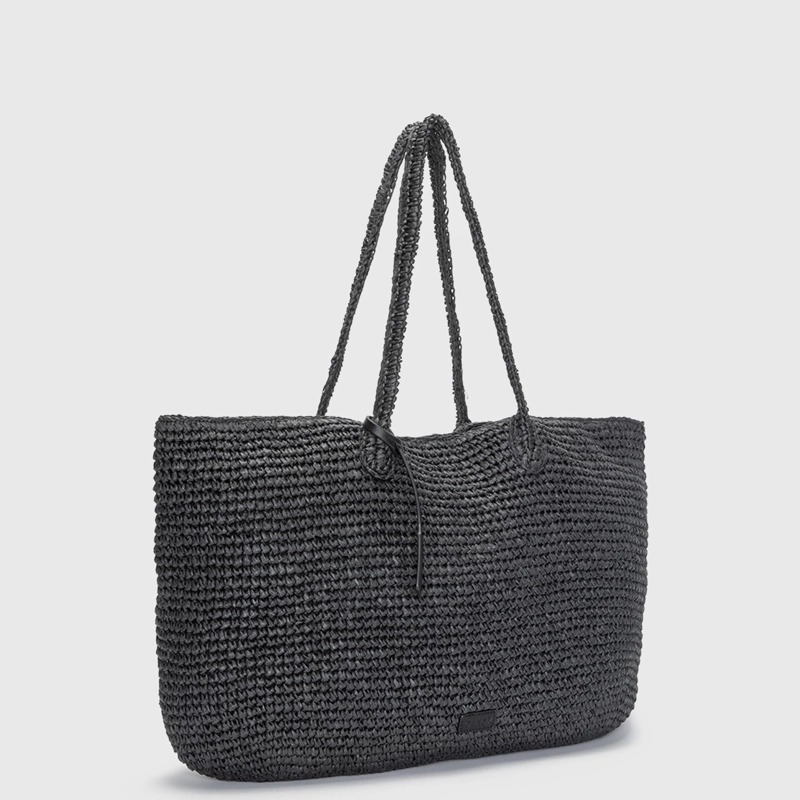 CARTERA TOTE RAFFIA BLACK BLACK BUBBA - 2