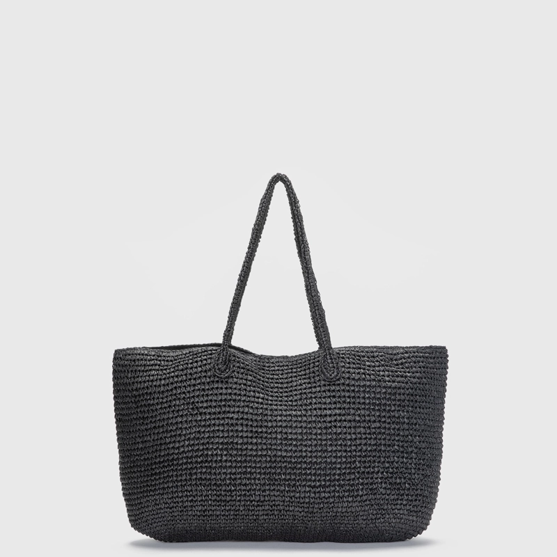 CARTERA TOTE RAFFIA BLACK BLACK BUBBA - 3