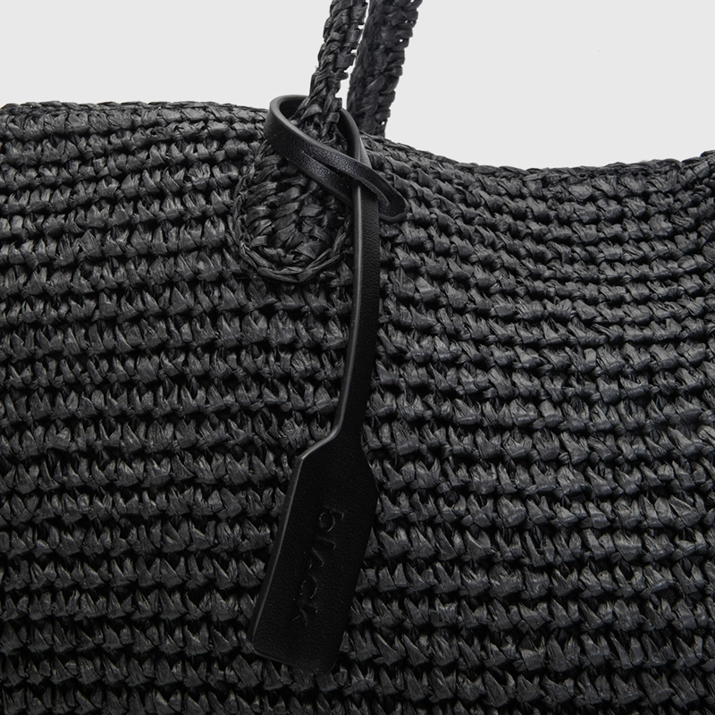 CARTERA TOTE RAFFIA BLACK BLACK BUBBA - 5