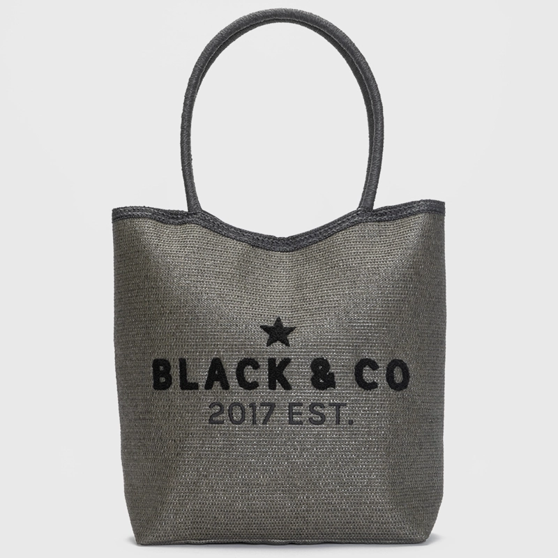 BOLSO TOTE RAFFIA FORMENTERA MOSS BLACK BUBBA - 1