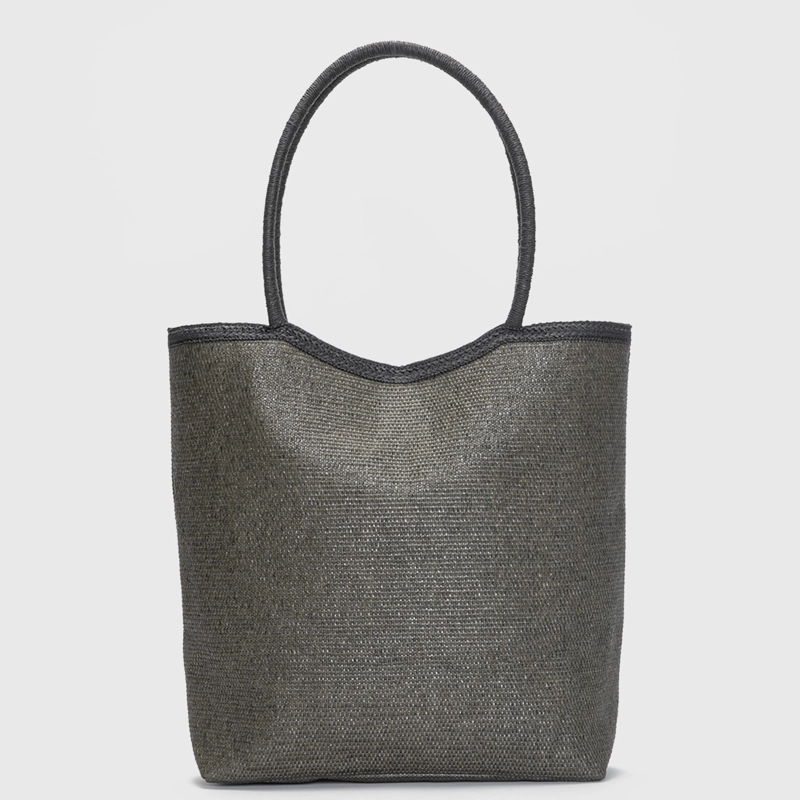 BOLSO TOTE RAFFIA FORMENTERA MOSS BLACK BUBBA - 3