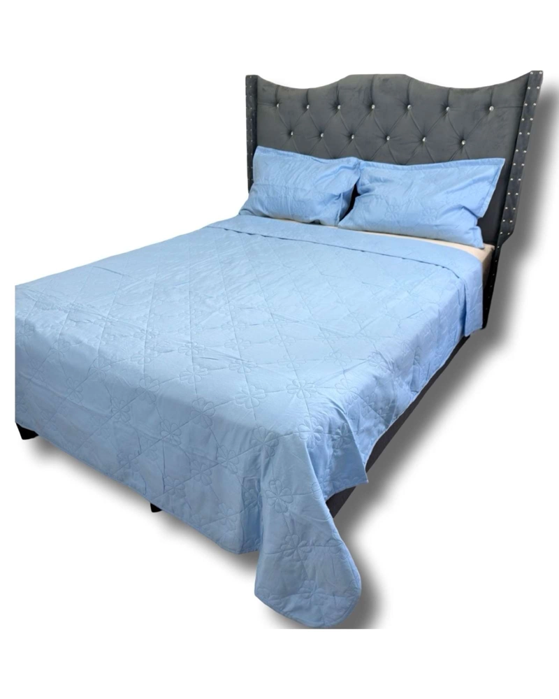 COLCHA QUILT DE LUJO VERANO DELGADO KING CELESTE - 2