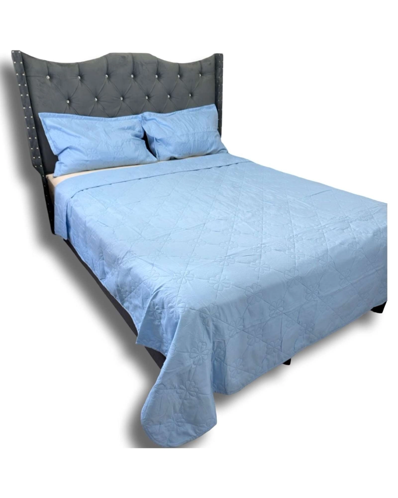 COLCHA QUILT DE LUJO VERANO DELGADO KING CELESTE - 3
