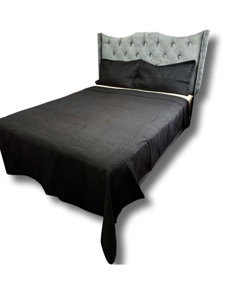 COLCHA QUILT DE LUJO VERANO KING NEGRO - 2