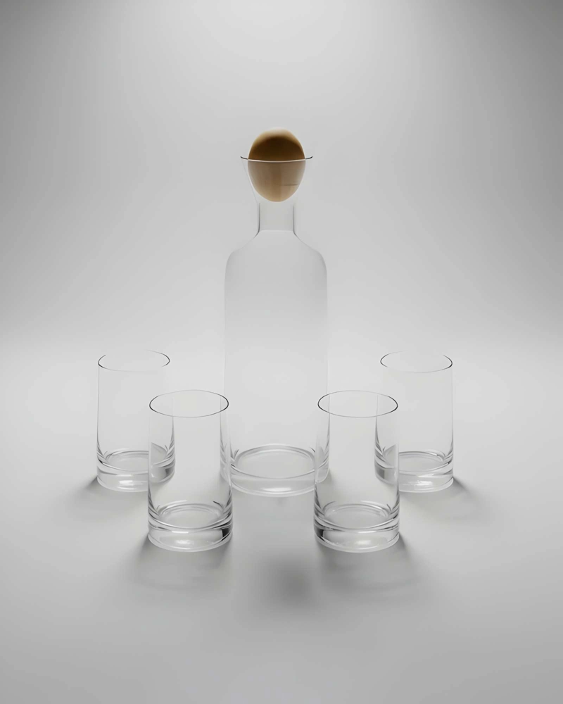 SET DE JARRA MAS 6 VASOS TRANSPARENTE - 1